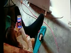 A nasty wife is seen on hidden camera engaging in pussy masturbation.